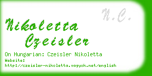 nikoletta czeisler business card